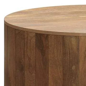 SIMPLIHOME Millbury 36" Round Mango Wood Coffee Table