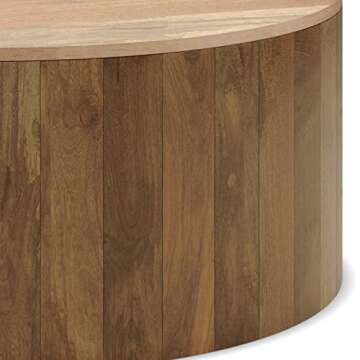 SIMPLIHOME Millbury 36" Round Mango Wood Coffee Table