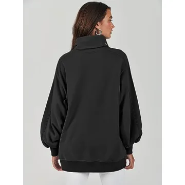 ANRABESS Women Oversized Sweatshirt Cowl Neck Casual Top