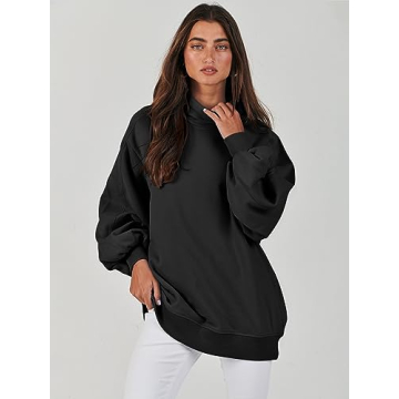 ANRABESS Women Oversized Sweatshirt Cowl Neck Casual Top