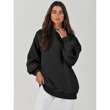 ANRABESS Women Oversized Sweatshirt Cowl Neck Casual Top