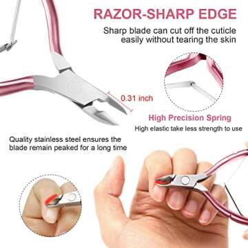 Nail Clippers for Acrylic Nails, Acrylic Nail Clipper, Nail Cutter for Acrylic, False Nail Tips Clip...