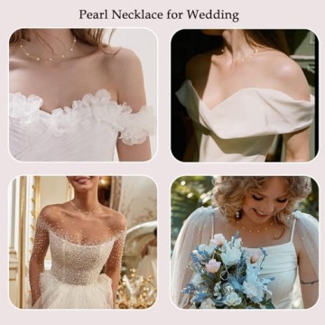 Elegant FUNEIA Dainty Pearl Necklace for Women