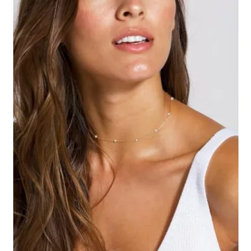 Elegant FUNEIA Dainty Pearl Necklace for Women