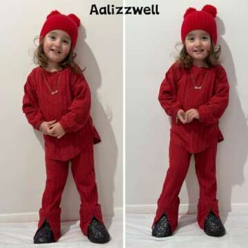 Stylish Aalizzwell Girls Toddler Fall Winter Outfit