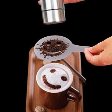 KDDOM 16 Pcs Latte Stencils - Perfect Coffee Art Tools