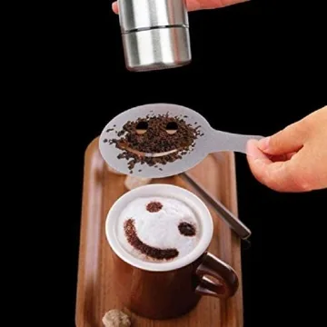 KDDOM 16 Pcs Latte Stencils - Perfect Coffee Art Tools