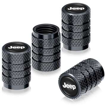 Metal Car Tire Air Caps Cover Car Tire Accessories for Jeep Grand Cherokee Comander Wrangler Compass...