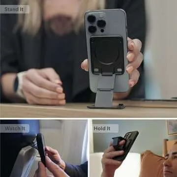 Kenu Stance+ 10-in-1 MagSafe Super Gadget, Magnetic Tripod Stand, Car Vent+Dash+CD Mount, Finger Holder, Airplane Mount, Selfie Stick, More