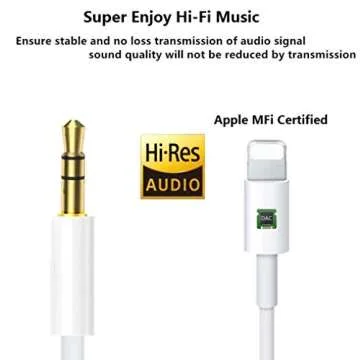 Apple MFi Certified iPhone Aux Cord – Lightning to 3.5mm Adapter