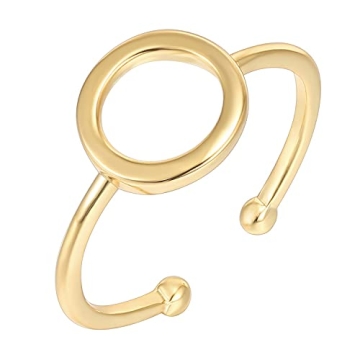 PAVOI 14K Gold Karma Open Circle Ring for Women