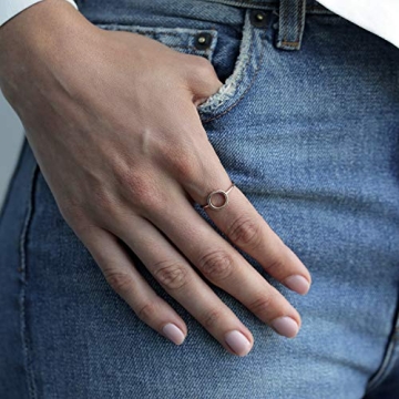 PAVOI 14K Gold Karma Open Circle Ring for Women