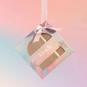 Kitsch Satin Pillowcase with Zipper for Hair and Skin - Cooling Pillow Covers, Softer Than Silk, Machine Washable Pillow Cases, Queen/Standard (19x26) - Champagne, 2pcs