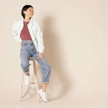 Amazon Essentials Women's Stretch Cotton Jersey Slim-Fit T-Shirt Bodysuit, Pack of 2, Dusty Rose/Plum, Small