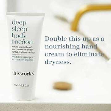 This Works Deep Sleep Body Cocoon | Multi-Tasking Night Cream with Lavender & Chamomile | Hydrates, Calms & Promotes Restful Sleep | Aromatherapeutic Formula, 3.3 oz / 100ml