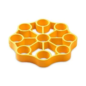 OXO Silicone Pressure Cooker Set 3 Piece Egg Steamer Basket Cooking Rack, Red Yellow Green