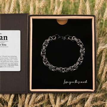 Cuban Link Bracelet for Him - Stainless Steel Gift