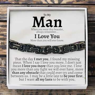 Cuban Link Bracelet for Him - Stainless Steel Gift