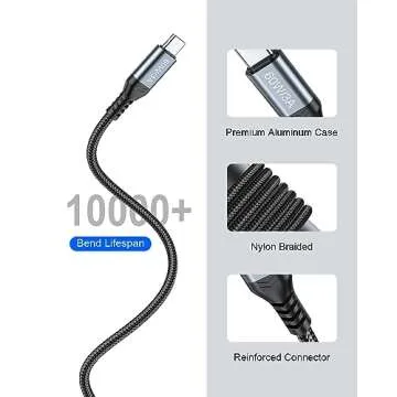 OrmQ USB C to USB C Cable 3.3ft - USB C Charger Cable Type C Charging Cable Cord Fast Charging USBC to USBC Cable Compatible with iPhone 16/15/15 Plus/Pro/Pro Max/iPad Pro/AirPods Pro 2 Galaxy S23
