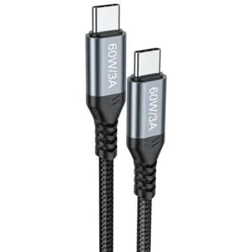 OrmQ USB C to USB C Cable 3.3ft - USB C Charger Cable Type C Charging Cable Cord Fast Charging USBC to USBC Cable Compatible with iPhone 16/15/15 Plus/Pro/Pro Max/iPad Pro/AirPods Pro 2 Galaxy S23