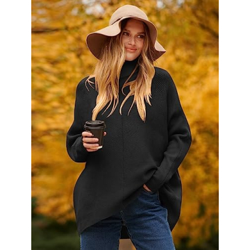 Shop ANRABESS Women's Oversized Turtleneck Sweater Today!