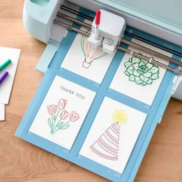 Cricut Watercolor Marker and Brush Set, Add Watercolor Effects with Water Brush (4mm), Non -Toxic Ink, for Use with Cricut Maker and Explore Machines, 8 Assorted Colors, (1mm) Markers