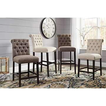 Elegant Ashley Tripton 18" Bar Stool Set for Home Dining