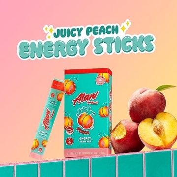 Alani Nu JUICY PEACH Energy Sticks | Sugar-Free Hydration