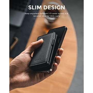 VULKIT Minimalist Wallet with RFID Protection for 10 Cards