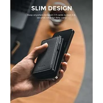 VULKIT Minimalist Wallet with RFID Protection for 10 Cards