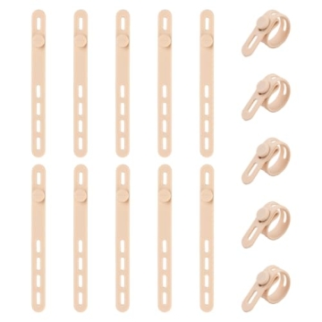 InsCrea 15 Pack Silicone Cable Ties，Adjustable Cord Organizer Wire Ties Cable Management Straps fo...