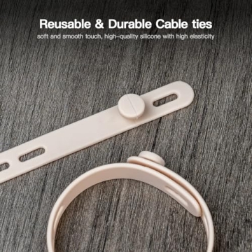 InsCrea Silicone Cable Ties for Easy Wire Management