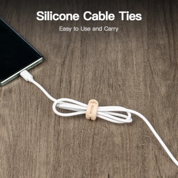 InsCrea Silicone Cable Ties for Easy Wire Management