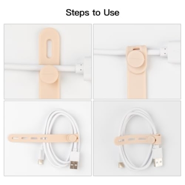 InsCrea Silicone Cable Ties for Easy Wire Management