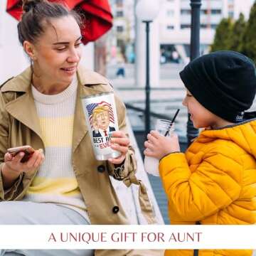 Mocosweeties Aunt Gifts - Aunt Gifts from Niece, Nephew - Gifts for Aunt, Autie Gifts - Aunt Birthday Gift, Valentines Day Gifts for Aunt - Gifts for New Aunt, To Be Aunt - 20 Oz White Tumbler