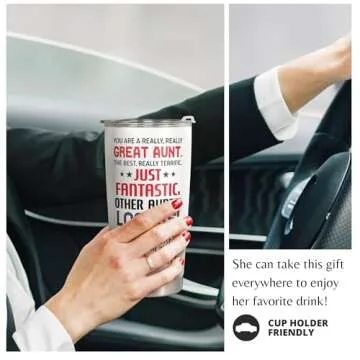 Mocosweeties Aunt Gifts - Aunt Gifts from Niece, Nephew - Gifts for Aunt, Autie Gifts - Aunt Birthday Gift, Valentines Day Gifts for Aunt - Gifts for New Aunt, To Be Aunt - 20 Oz White Tumbler