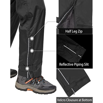 33,000ft Waterproof Rain Pants for Men