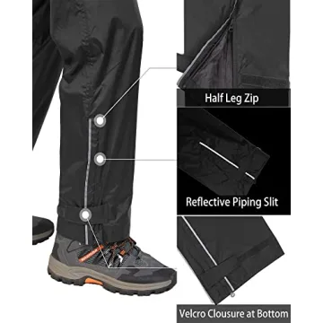 33,000ft Waterproof Rain Pants for Men