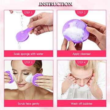 LOYIM Compressed Facial Sponge 120 Pieces for Skin Care