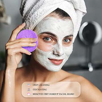 LOYIM Compressed Facial Sponge 120 Pieces for Skin Care