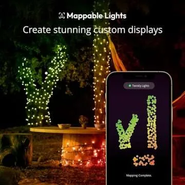 Twinkly Strings 100 LED RGB, LED Light String for in- and Outdoor, Smart LED Lights, Mappable LEDs, Compatible with Alexa and Google Home, IP44, Controlled by App, Black Wire, 8m