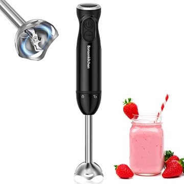 Bonsenkitchen 12-Speed Electric Hand Blender