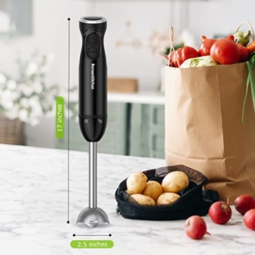 Bonsenkitchen 12-Speed Electric Hand Blender