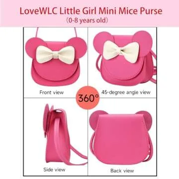 LoveWLC Kid Mouse Purse - Adorable Bow Design