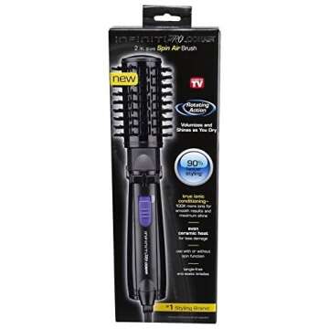 INFINITIPRO BY CONAIR Spin Air Rotating Styler/Hot Air Brush, 2-inch, Black