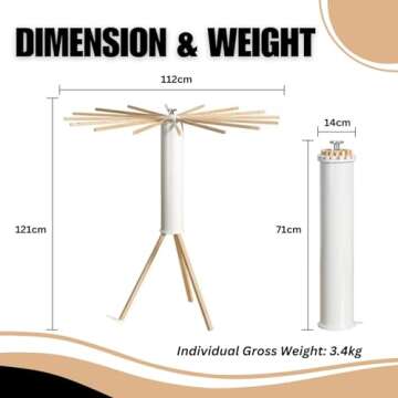 Tripod Drying Rack Clothing Foldable, Outdoor Clothes Drying Rack, Tripod Clothes Drying Rack for La...