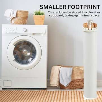 Tripod Drying Rack Clothing Foldable, Outdoor Clothes Drying Rack, Tripod Clothes Drying Rack for Laundry, Portable Clothes Drying Rack Space-Saving