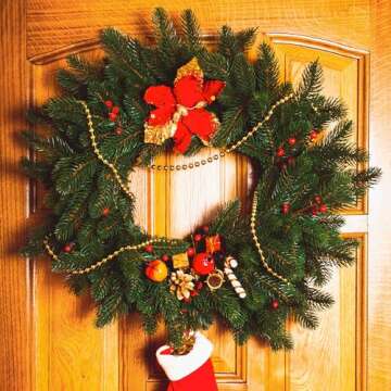 100 Feet Christmas Tree Beads, Christmas Tree Garland Decoration, Plastic Hanging Beads Garland Chain Roll for Xmas Home Mantle Fireplace Wreath Christmas Tree DIY Decoration Supplies