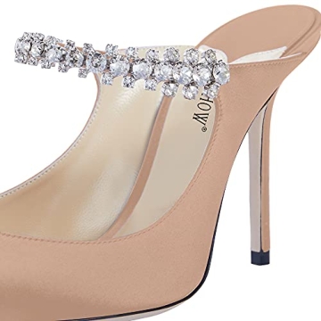 Jimishow Heeled Mules Stylish Slip-On Heels for Women