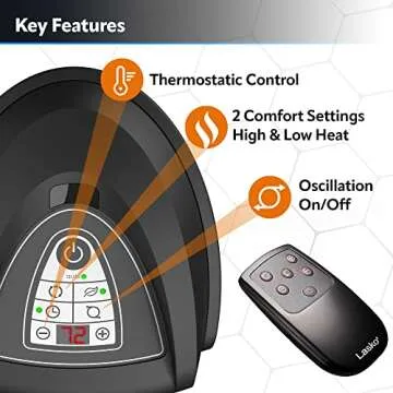 Lasko Indoor Electric Ceramic Heater with Remote Control